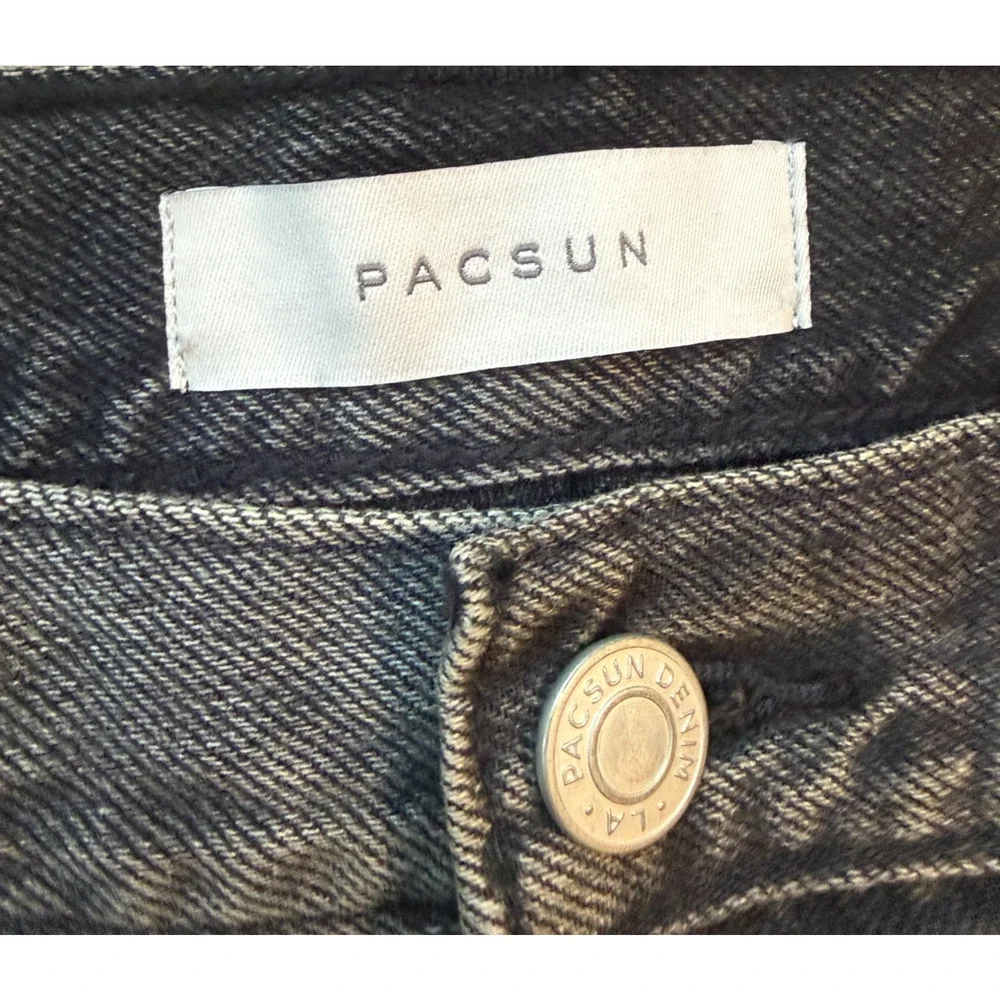PacSun Mens Baggy Black Jeans 34x32 NWT Skater Y2K Denim
